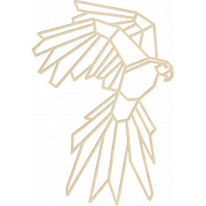 STYLESA Vyřezávaný obraz na zeď geometrické tvary orel PR0235 černý 2