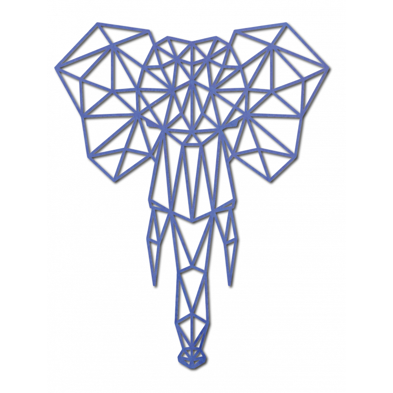 Styles Dřevěný obraz na stěnu z překližky slon PR0238 černý