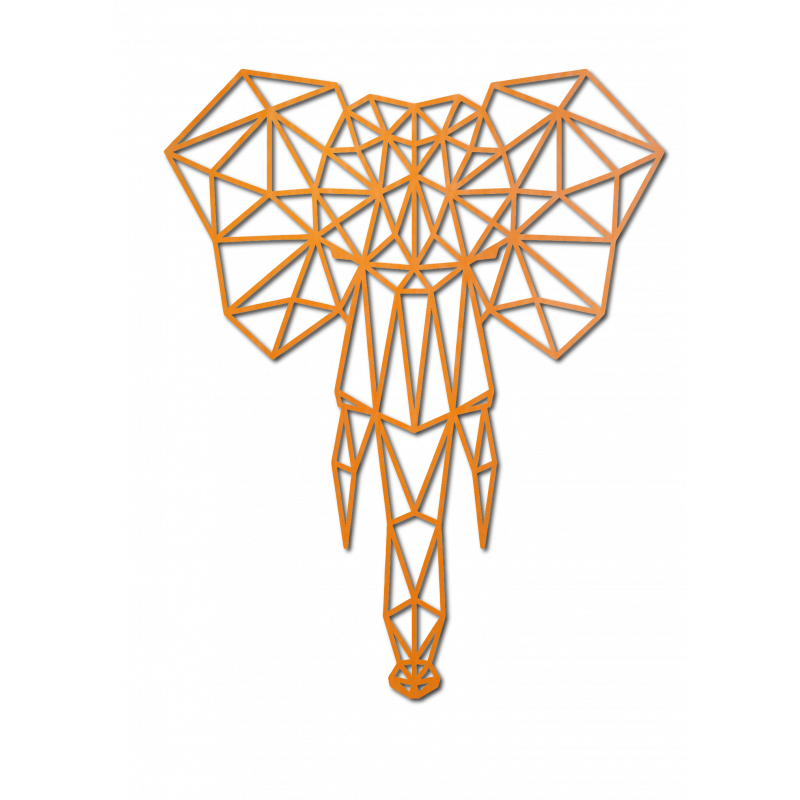 Styles Dřevěný obraz na stěnu z překližky slon PR0238 černý