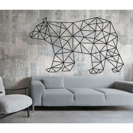 SENTOP Vyřezávaný obraz na stěnu medvěd PR0240 černý