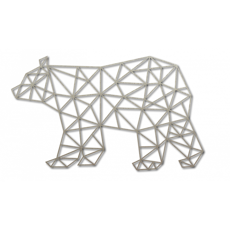 SENTOP Vyřezávaný obraz na stěnu medvěd PR0240 černý