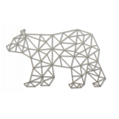 SENTOP Vyřezávaný obraz na stěnu medvěd PR0240 černý