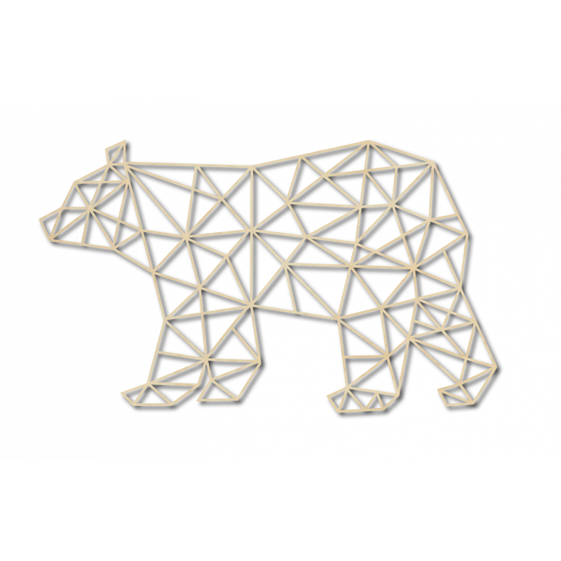 SENTOP Vyřezávaný obraz na stěnu medvěd PR0240 černý