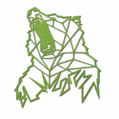 Styles Vyřezávaný obraz na stěnu ze dřeva medvěd PR0243 hnědý