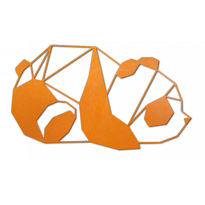 Orange Vyřezávaný obraz na zeď panda