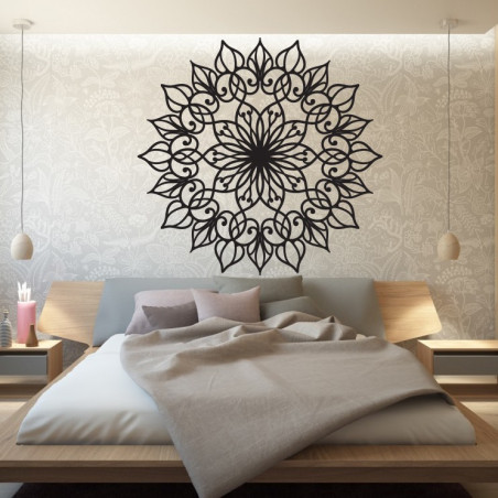SENTOP Vyřezávaný dřevěný obraz mandala na zeď z překližky
