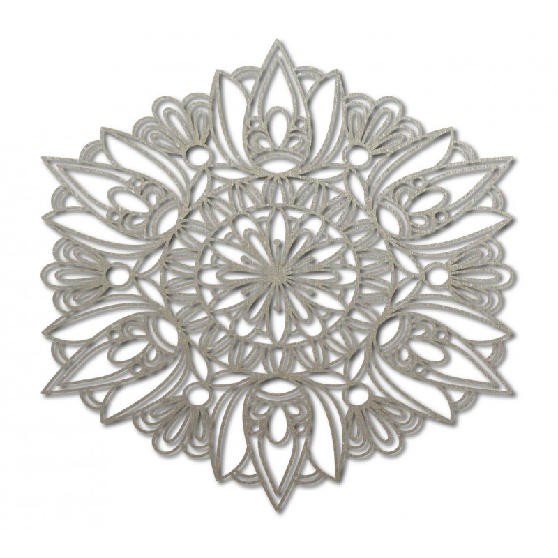 Vyřezávaná mandala dřevěný obraz na zeď z překližky rose