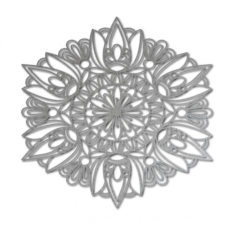 Vyřezávaná mandala dřevěný obraz na zeď z překližky rose