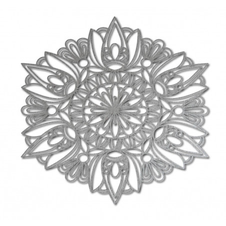 Vyřezávaný květ mandala dřevěný obraz na stěnu z překližky rose