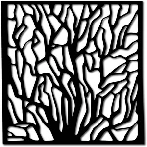 Vyřezávaný dřevěný obraz na zeď z překližky KVADERR 2