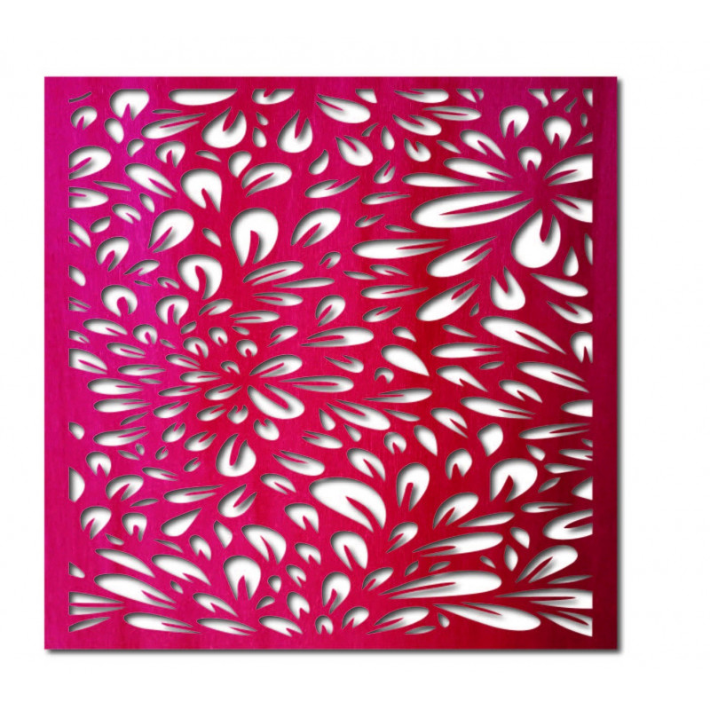 Vyřezávaný dřevěný překližkový obraz na zeď květina HORLILG