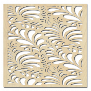 Vyřezávaný dřevěný překližkový obraz na zeď květina LUPENE 2