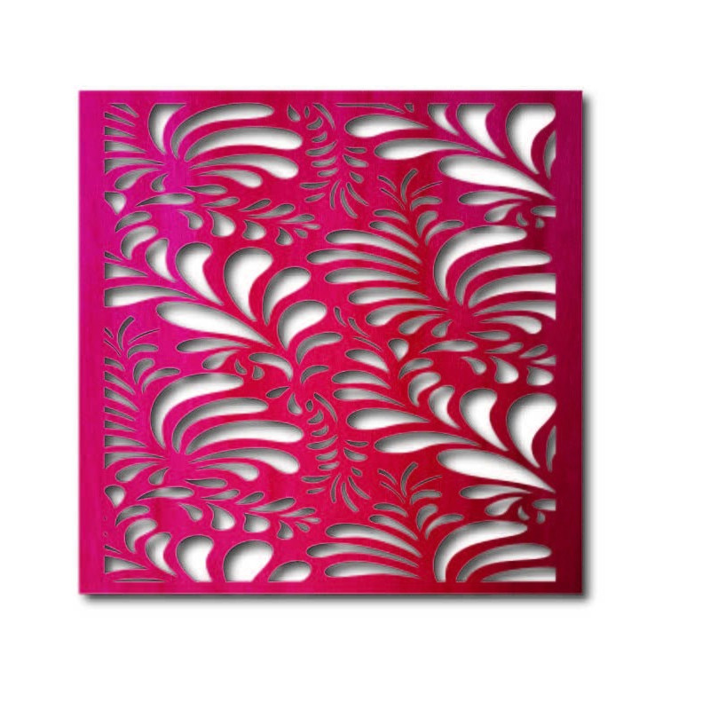 Vyřezávaný dřevěný překližkový obraz na zeď květina LUPENE