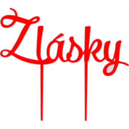 Plastový zápich ozdoba na dort z lásky Rozměr 190 x 166 mm