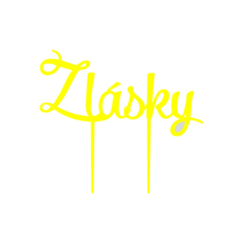 Plastový zápich ozdoba na dort z lásky Rozměr 190 x 166 mm