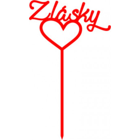 Plastový milostný topper na dort Rozměr 130 x 180 mm