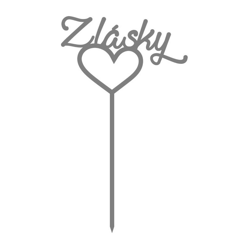 Plastový milostný topper na dort Rozměr 130 x 180 mm