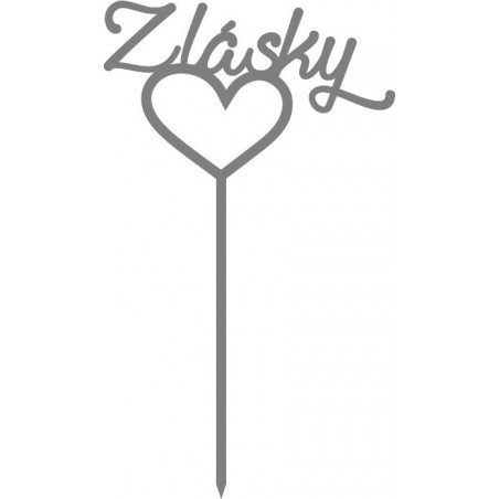 Plastový milostný topper na dort Rozměr 130 x 180 mm
