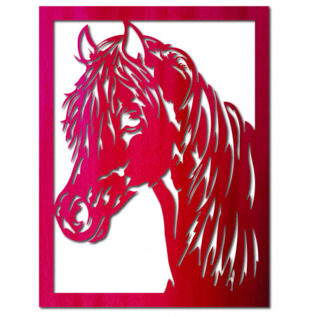 Vyřezávaný obraz na zeď z dřevěné překližky hlava koně