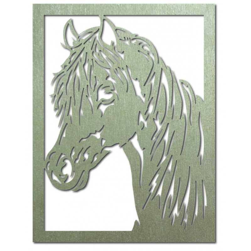 Vyřezávaný dřevěný překližkový obrázek hlavy...