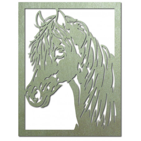 Vyřezávaný obraz na zeď z dřevěné překližky hlava koně