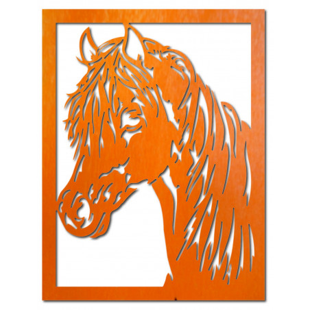 Vyřezávaný obraz na zeď z dřevěné překližky hlava koně