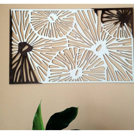 Vyřezávaný obraz na stěnu z dřevěné překližky barva originál topol / hnědý FORGHF/ hnědý PAKINGG