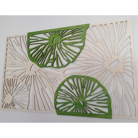 Vyřezávaný dřevěný překližkový obrázek stromu původní topol