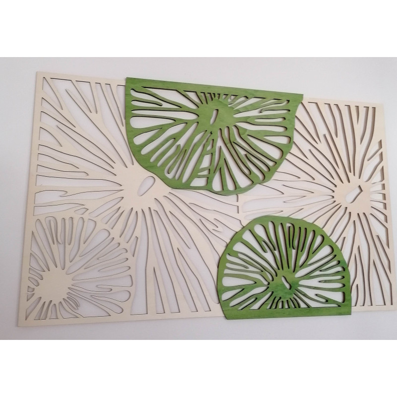 Vyřezávaný dřevěný překližkový obrázek stromu původní topol