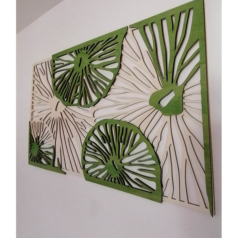 Vyřezávaný dřevěný překližkový obrázek stromu původní topol