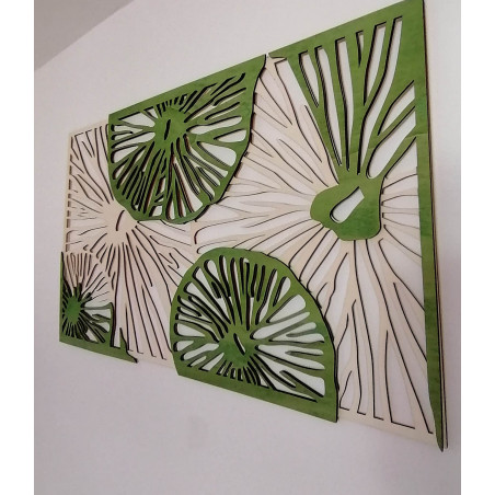 Vyřezávaný dřevěný překližkový obrázek stromu původní topol