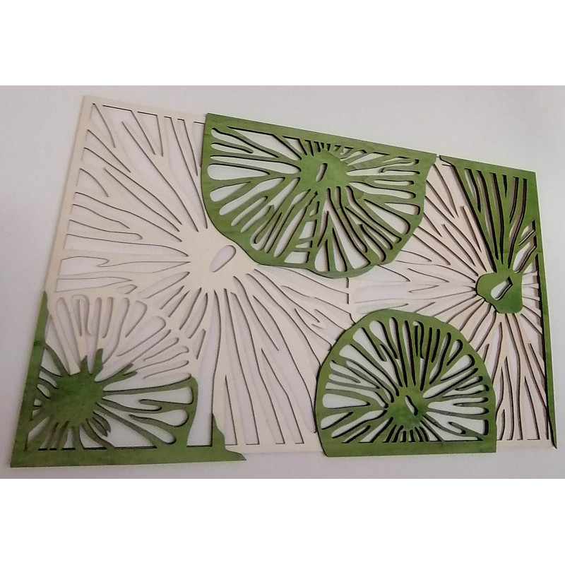 Vyřezávaný dřevěný překližkový obrázek stromu původní topol