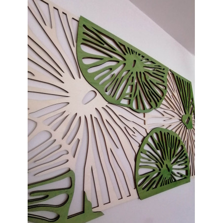 Vyřezávaný dřevěný překližkový obrázek stromu původní topol