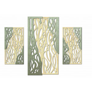 Kouzelný obraz na stěnu z dřevěné překližky Florale záď Topol originál, barva přední části dle výběru 2