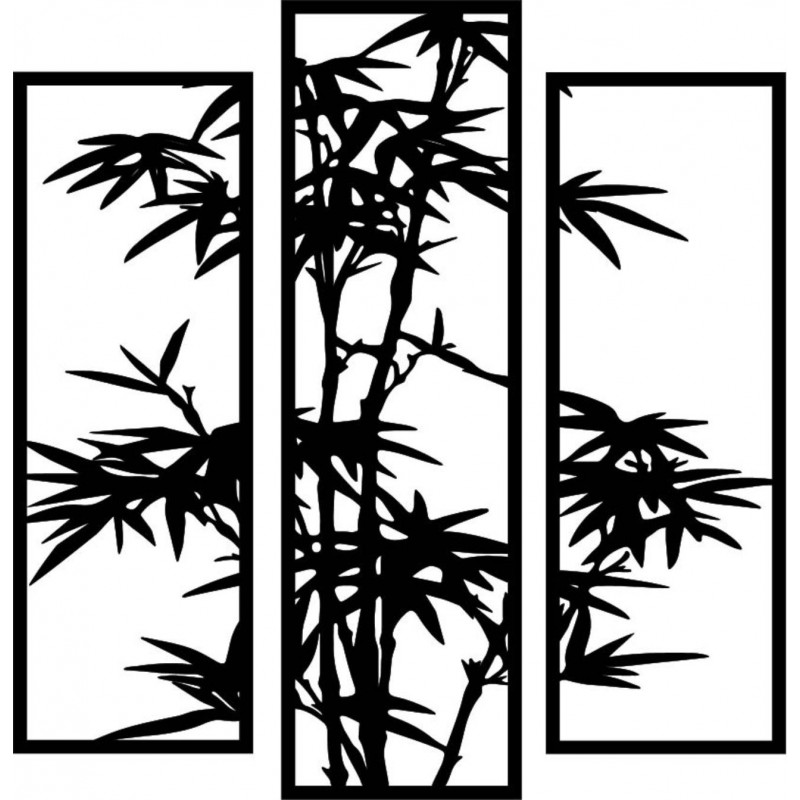 Exkluzivní obraz na zeď vyřezaný z dřevěné překližky palma TROPE