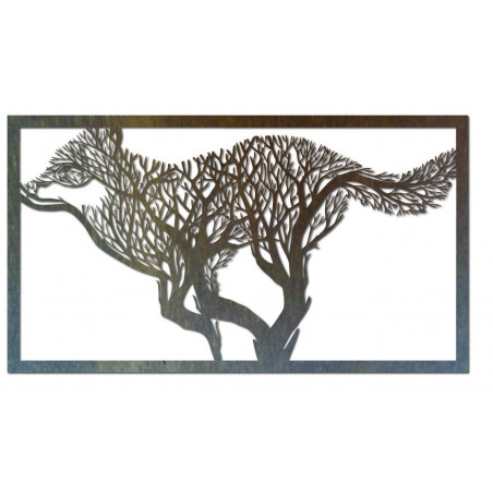 Vyřezávaný obraz na stěnu pes z dřevěné překližky. Moderní obraz na stěnu pes, obraz do kuchyně