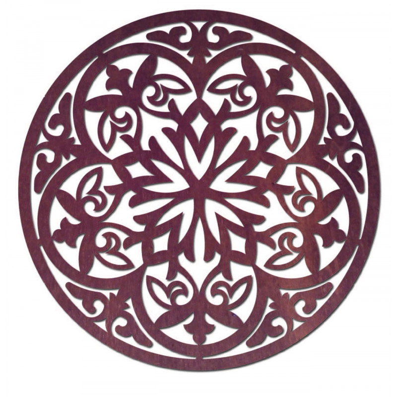 Kouzelná dřevěná mandala - obrázek na stěně