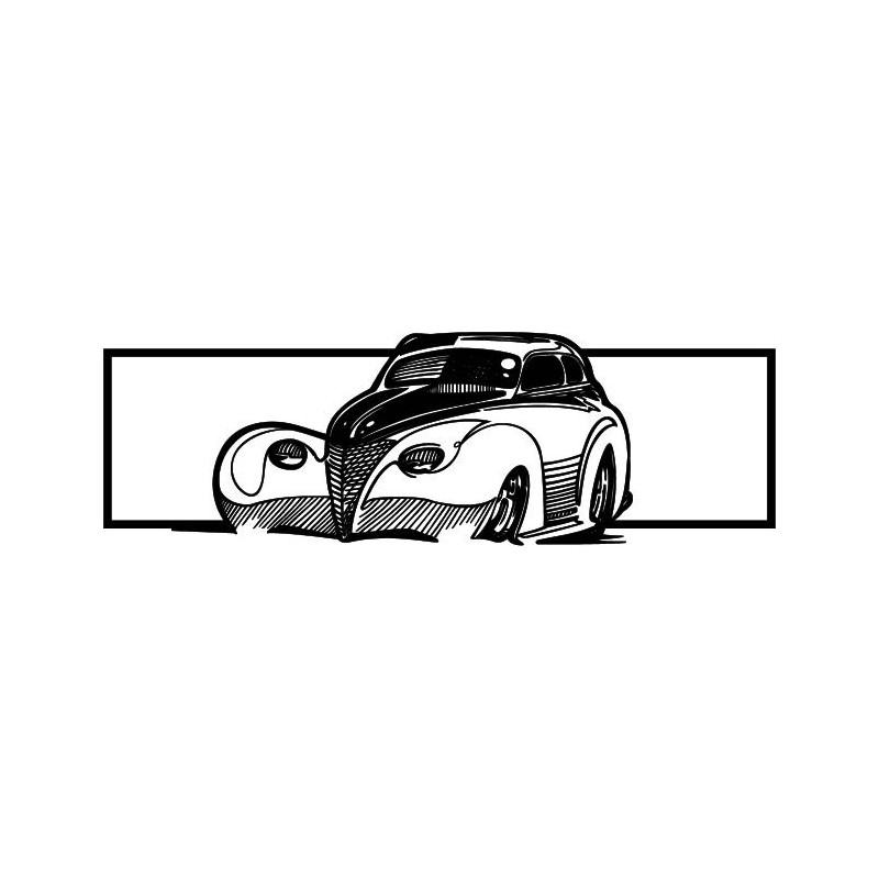 Retro stylizované dřevěné auto - dekorativní...