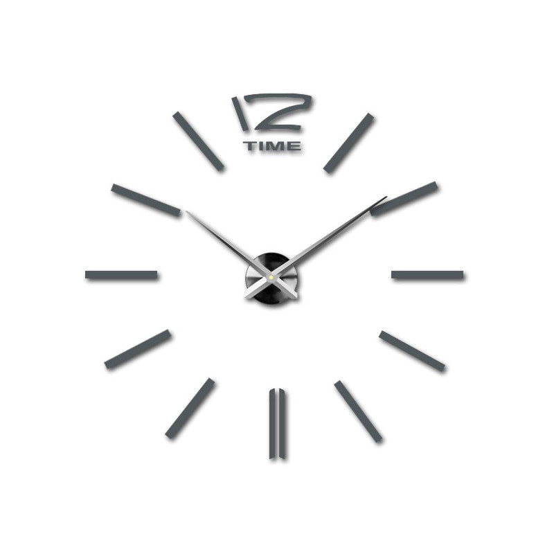 Moderní hodiny s dvanáctkou a stylovým nápisem TIME pod ní.