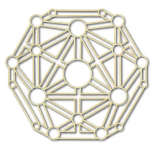 Geometrický obraz na zeď vyřezávaný z dřevěné překližky 2