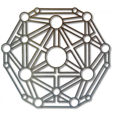 Geometrický obraz na zeď vyřezávaný z dřevěné překližky