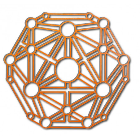 Geometrický obraz na zeď vyřezávaný z dřevěné překližky