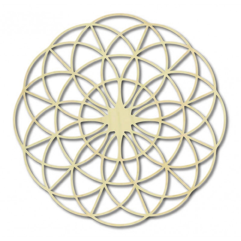 Kouzelná dřevěná mandala na zeď - Kruhy I...