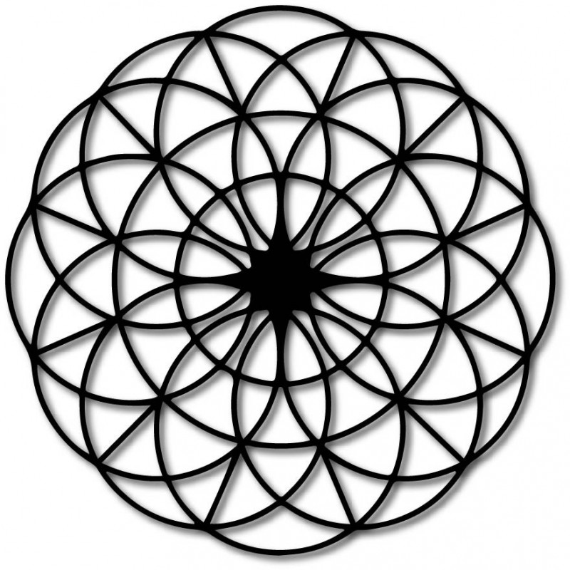 Kouzelná dřevěná mandala na zeď - Kruhy I...