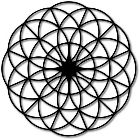 Kouzelná dřevěná mandala na zeď - Kruhy I průměr FI 50, 60, 70, 80, 90, cm