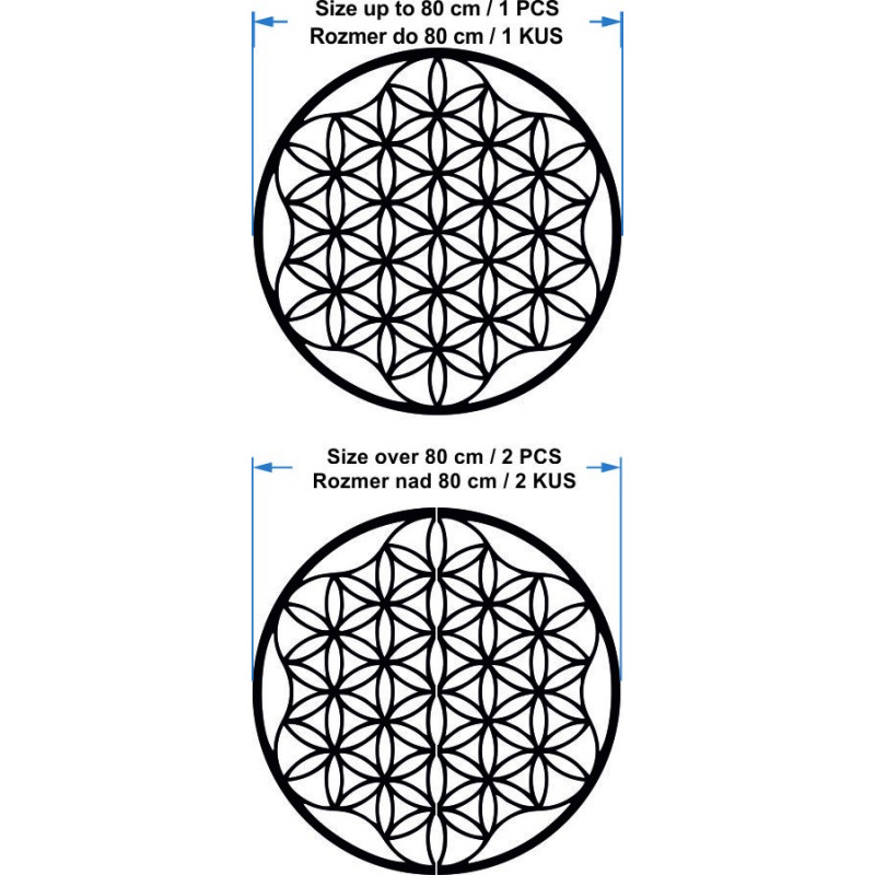 Obraz mandala na stěnu z překližky do 120 cm